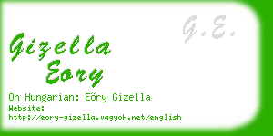 gizella eory business card